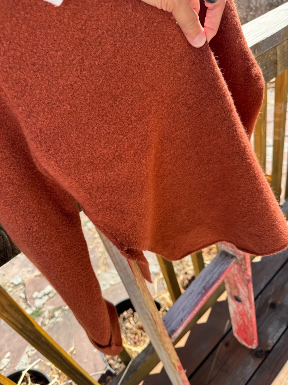 Tibi Rust Button-Shoulder Turtleneck Sweater - Picture 8 of 9